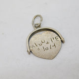 Sterling Silver Happy Birthday Spinner Charm Pendant Vintage c1970