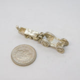 Sterling Silver Opening Motor Car Charm Pendant Vintage c1970