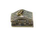 Sterling Silver Opening Chalet With Bedroom Inside Charm Pendant Vintage c1970