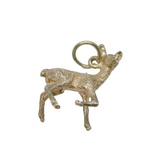 Sterling Silver Standing Deer Charm Pendant Vintage c1970