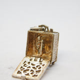 Sterling Silver Nuvo Opening Alarm Clock Charm Pendant Vintage c1970s
