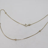 Sterling Silver Ball Pattern Dress Necklace Vintage c1970 38cm Length
