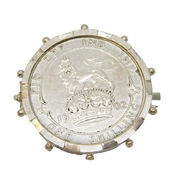 Sterling Silver Mounted King Edward VII Shilling Coin Brooch Antique 1902