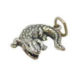 Sterling Silver Alligator Charm Pendant Vintage c1970