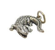 Sterling Silver Alligator Charm Pendant Vintage c1970