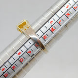 Sterling Silver & Gilt Pave Set Spinel Dress Band Ring Vintage c1970 Size N 1/2