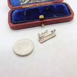 Sterling Silver Railway Train Charm Pendant Vintage c1970