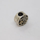 Sterling Silver "Merry Christmas" CZ Set Charm Bead Vintage c2000