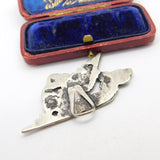 Victorian Sterling Silver Half Double Headed Eagle Belt Buckle Antique c1900