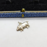 Sterling Silver Little Farmyard Piggy Charm Pendant Vintage c1970