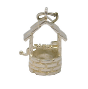 Sterling Silver Wishing Well Charm Pendant Vintage c1970s