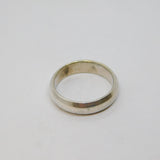 Sterling Silver Rounded Plain Wedding Band Ring Modern c1990 Size P 1/2