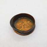 WW1 Trench Art Copper George V 1916 Penny Set Officers Cap Ornament
