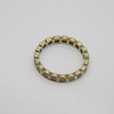Sterling Silver CZ Eternity Stacking Band Ring Vintage c1970 Size O 1/2