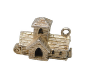Sterling Silver Opening Church Charm Pendant Vintage c1970s