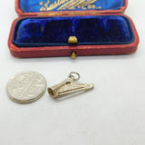 Sterling Silver Harp Charm Pendant Vintage c1970