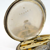 19th Century Swiss .935 Silver & Enamel Ladies Pocket Watch Antique c1880s
