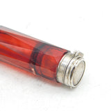 Victorian Sterling Silver Cranberry Glass Combination Scent & Vinaigrette c1850s
