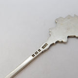 Sterling Silver & Enamel Canterbury Souvenir Spoon Vintage 1955 Birmingham