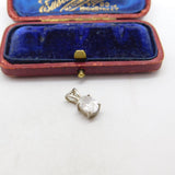Sterling Silver Diamante Drop Charm Pendant Vintage c1970
