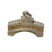 Sterling Silver Rialto Bridge Venice Charm Pendant Vintage c1970s