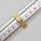 Sterling Silver Textured Striped Dress Band Ring Vintage c1970 Size P 1/2