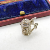 Sterling Silver Beer Tankard Charm Pendant Vintage c1970