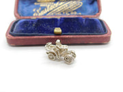 Sterling Silver Traditional Motor Car Charm Pendant Vintage c1970