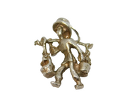 Sterling Silver Water Carrier Charm Pendant Vintage c1970