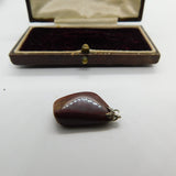 Sterling Silver and Agate Charm Pendant Vintage c1970