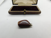 Sterling Silver and Agate Charm Pendant Vintage c1970