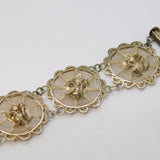 20th Century Sterling Silver Spider in the Web Panel Bracelet Antique c1930s