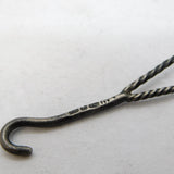 Victorian Sterling Silver Button Hook Fob Pendant Antique 1891 Birmingham