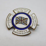 20th Century Gilt Metal & Enamel Poltical Conservative Women's Brooch Antique