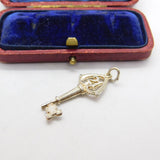 Sterling Silver 21st Birthday Key Charm Pendant Vintage c1970
