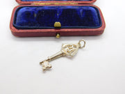 Sterling Silver 21st Birthday Key Charm Pendant Vintage c1970