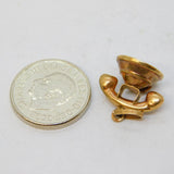 9ct Yellow Gold & Enamel Dial-Up Telephone Charm Pendant Vintage c1970s