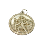 Sterling Silver St Christopher Travel Charm Pendant Vintage c1970