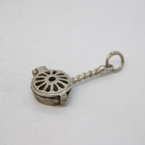 Sterling Silver Shoes in the Bed Pan Charm Pendant Vintage c1970