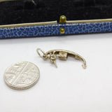 Sterling Silver Venetian Gondola Charm Pendant Vintage c1970