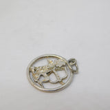 Sterling Silver Sagittarius Zodiac Charm Pendant Vintage c1970