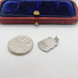 Sterling Silver and Coloured Enamel Travel Shield Castleton Charm Vintage c1970