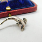 Sterling Silver Fun Leaping Dolphin  Figurative Charm Pendant Vintage c1970