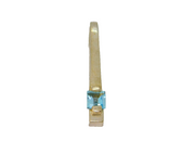 Sterling Silver Blue Topaz Set Stick Drop Pendant Vintage c1970