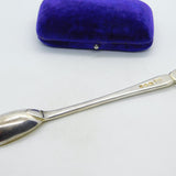 Sterling Silver Seal Top Terminal Mustard Spoon Antique 1919 London