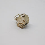 Sterling Silver Opening Pram With Baby Inside Charm Pendant Vintage c1970