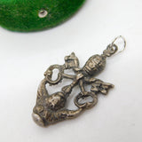 Sterling Silver Keys to the City Charm Pendant Vintage c1970