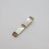 Sterling Silver Mother Of Pearl & Spinel Stick Drop Pendant Vintage c1970s