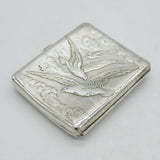 Omar Ramsden Sterling Silver Eagle, Fish & Seabird Cigarette Case Antique London