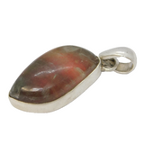 Sterling Silver Glass Set Drop Charm Pendant Vintage c1970